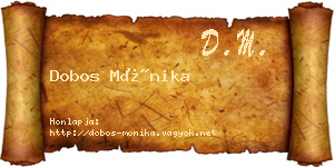Dobos Mónika névjegykártya